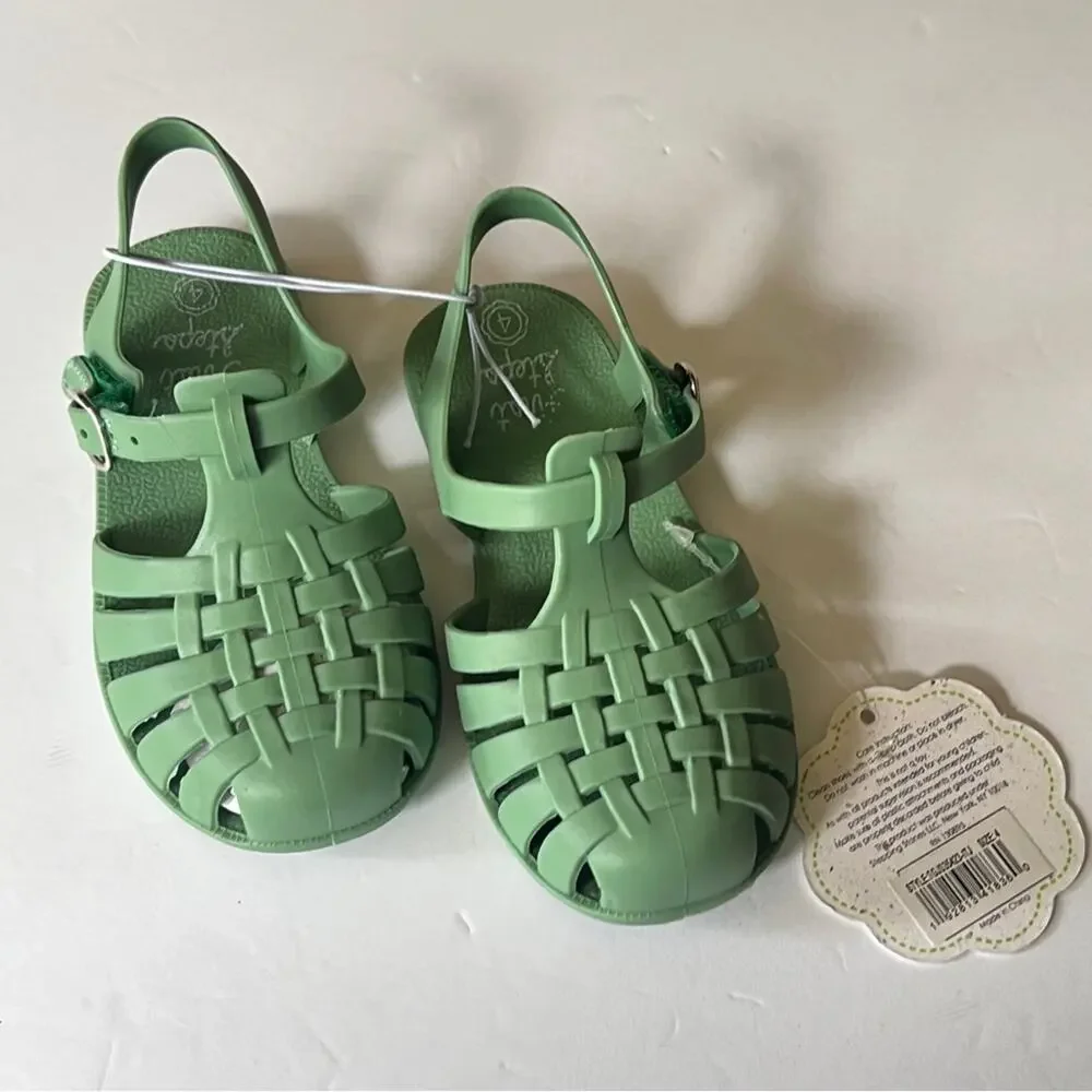 First Steps Fisherman Style Secure Ankle Strap Sandals Sz (4) 9-12M